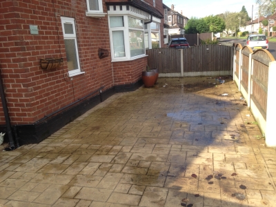 Driveway inprinted concreate before s